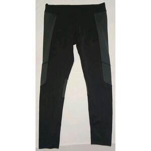 North Face FlashDry Legging Womens XL Gray Panel Mid Rise Compression Drawstring